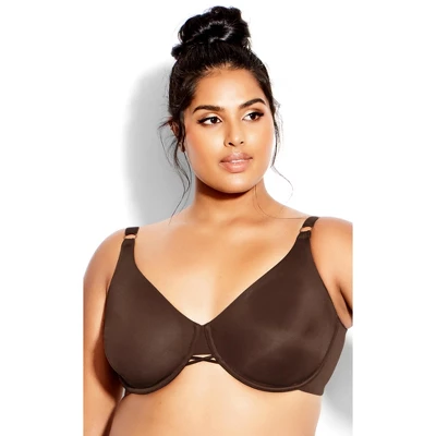 Women's Plus Size Fashion Back Smoother Bra - Espresso | AVENUE 12 Women's Plus Size Fashion Back Smoother Bra - Espresso | AVENUE - Image 10