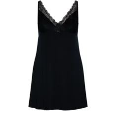 Alternative view of Women's Plus Size Sexy Lace Chemise - Black | AVENUE