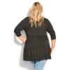 Women's Plus Size Amaya Plain Tunic - Charcoal | AVENUE -Avenue Shop GUEST 6e6f8e35 a970 4840 8a75 18b2bf7ba93a