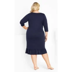 Women's Plus Size Frill Hem Sleep Dress - Navy | AVENUE 8 Women's Plus Size Frill Hem Sleep Dress - Navy | AVENUE -Avenue Shop GUEST 6fa1c0ae eae3 45c8 ace4 104cac9647bc