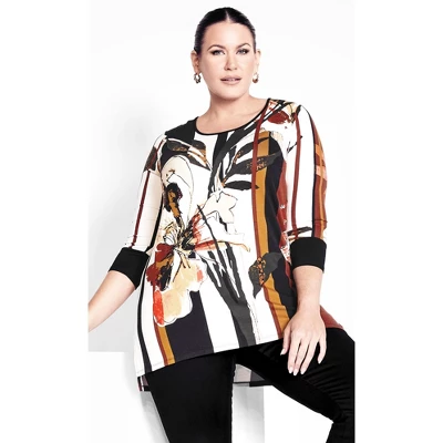 Women's Plus Size Romy Top - Spice | AVENUE 8 Women's Plus Size Romy Top - Spice | AVENUE - Image 6