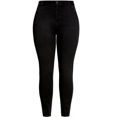 Women's Plus Size Butter Denim Skinny Jean Black - Average | AVENUE 7 Women's Plus Size Butter Denim Skinny Jean Black - Average | AVENUE - Image 5