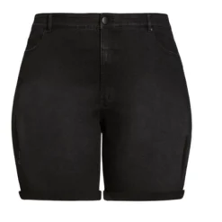 Alternative view of Women's Plus Size Giana Ripped Short - Black | AVENUE