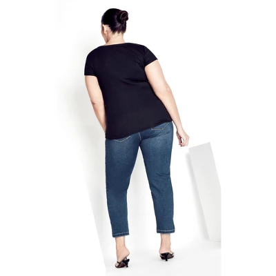 Women's Plus Size Butter Denim Pull On Jean Mid Wash - Petite | AVENUE 3 Women's Plus Size Butter Denim Pull On Jean Mid Wash - Petite | AVENUE