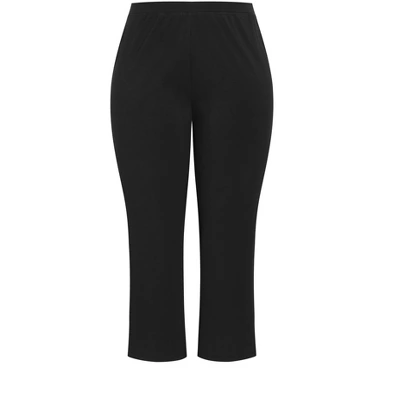 Women's Plus Size Supima® Active Pant Black - Petite | AVENUE 4 Women's Plus Size Supima® Active Pant Black - Petite | AVENUE - Image 2