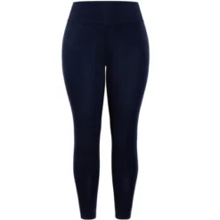 Alternative view of Women's Plus Size Pima Cotton Pants Navy - Petite | AVENUE