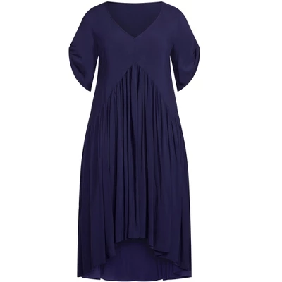 Women's Plus Size Val Dress - Navy | AVENUE 4 Women's Plus Size Val Dress - Navy | AVENUE - Image 2