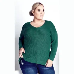 Women's Plus Size Primrose Sweater - Teal Green | AVENUE 11 Women's Plus Size Primrose Sweater - Teal Green | AVENUE -Avenue Shop GUEST 81d96b62 991d 44d2 ad43 c0817d80f5bf