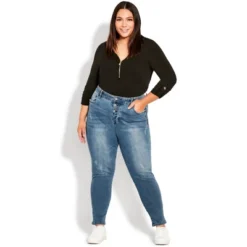 Avenue Women's Plus Size Serendipity Zip Jean - Mid Wash | EVANS 16 Avenue Women's Plus Size Serendipity Zip Jean - Mid Wash | EVANS -Avenue Shop GUEST 823c9464 df84 4843 8fc5 7407cd5d35fc