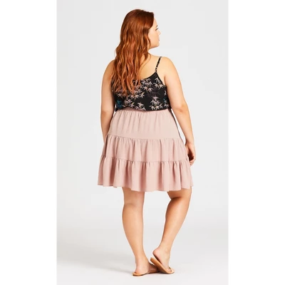 Women's Plus Size So Sweet Skirt - Champagne | AVENUE 4 Women's Plus Size So Sweet Skirt - Champagne | AVENUE - Image 2