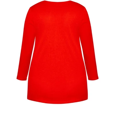 Women's Plus Size Slogan Sleep Top - Red | AVENUE 7 Women's Plus Size Slogan Sleep Top - Red | AVENUE - Image 5