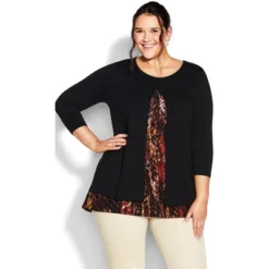 Women's Plus Size Alex Print Tunic - Spice | AVENUE -Avenue Shop GUEST 89249ccd 3cf4 4ee9 9f22 61fb5ad98cec