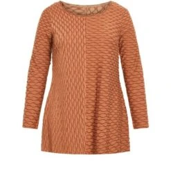 Alternative view of Women's Plus Size Tiarne Textured Tunic - Cinnamon | AVENUE