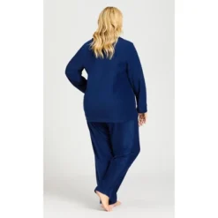 Women's Plus Size Button Fleece Top - Navy | AVENUE -Avenue Shop GUEST 8d4d3937 0ec1 464b 97f8 af5045344c71