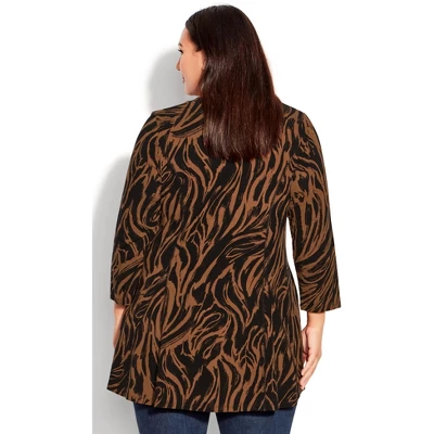 Women's Plus Size Cape Cod Print Tunic - Mono | AVENUE 3 Women's Plus Size Cape Cod Print Tunic - Mono | AVENUE