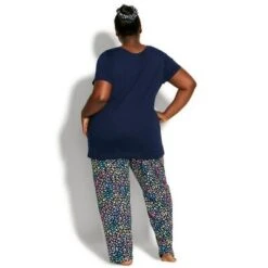 Women's Plus Size Dream On Sleep Set - Navy | AVENUE