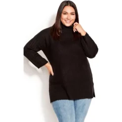 Women's Plus Size Oversize Cowl Sweater - Black | AVENUE 13 Women's Plus Size Oversize Cowl Sweater - Black | AVENUE -Avenue Shop GUEST 90c544f9 f2a1 45c9 a6ee 49691ff10c35