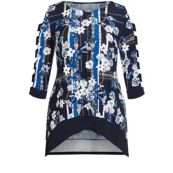 Alternative view of Women's Plus Size Alanah Top - Navy | AVENUE STUDIO