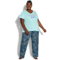 Women's Plus Size Print 3 Piece Sleep Set - Blue | AVENUE 15 Women's Plus Size Print 3 Piece Sleep Set - Blue | AVENUE -Avenue Shop GUEST 9202cf55 d631 4cc6 809f b9bfec9e45ac