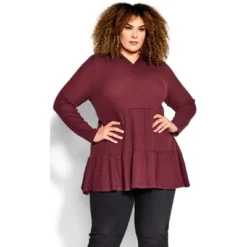 Women's Plus Size Nola Waffle Tunic - Purple | AVENUE 14 Women's Plus Size Nola Waffle Tunic - Purple | AVENUE -Avenue Shop GUEST 92b7288a d0b4 4d1d 9aa9 341914128e39