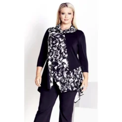 Women's Plus Size Piper Print Tunic - Black | AVENUE 13 Women's Plus Size Piper Print Tunic - Black | AVENUE -Avenue Shop GUEST 97166787 b1d5 4823 b08a e1abeac7766c