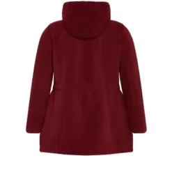 Women's Plus Size Fleece Hood Coat - Rhubarb | AVENUE 15 Women's Plus Size Fleece Hood Coat - Rhubarb | AVENUE -Avenue Shop GUEST 975700c7 5aa4 433b 8639 9b042f5102e7