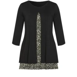 Alternative view of Women's Plus Size Alex Print Tunic - Olive | AVENUE