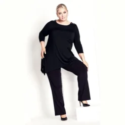 Alternative view of Women's Plus Size Alena Blouse - Black | AVENUE