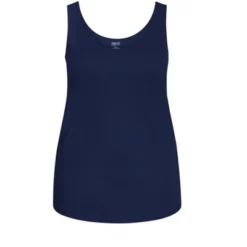 Alternative view of Women's Plus Size Plain Tank - Navy | AVENUE