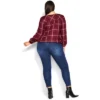 Women's Plus Size Suki Check Top - Berry | AVENUE 1 Women's Plus Size Suki Check Top - Berry | AVENUE -Avenue Shop GUEST 9ed77341 af7d 4543 9205 aa573217708e
