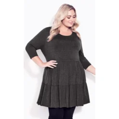 Women's Plus Size Amaya Tunic - Gray Marle | AVENUE 16 Women's Plus Size Amaya Tunic - Gray Marle | AVENUE -Avenue Shop GUEST 9edebf98 7add 4b1f a37e dc9aa093c3f8