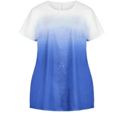 Alternative view of Women's Plus Size Victoria Ombre Necklace Top - Ocean| AVENUE