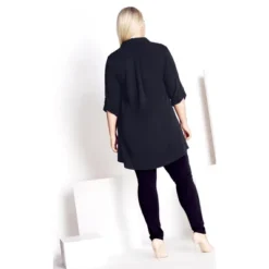 Women's Plus Size Aspen Plain Shirt - Black | AVENUE