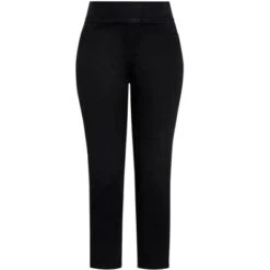 Alternative view of Women's Plus Size Butter Denim Straight Leg Jean Black - Tall | AVENUE