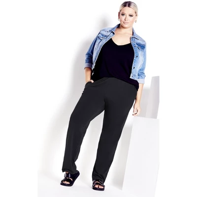 Women's Plus Size Supima® Active Pant Navy - Tall | AVENUE 6 Women's Plus Size Supima® Active Pant Navy - Tall | AVENUE - Image 4