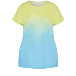 Alternative view of Women's Plus Size Victoria Ombre Necklace Top - Lime | AVENUE