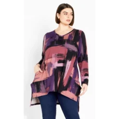 Women's Plus Size Eva Hacci Tunic - Berry | AVENUE 13 Women's Plus Size Eva Hacci Tunic - Berry | AVENUE -Avenue Shop GUEST a6fd5548 5faa 44cc 92b2 024f4c5f7a53