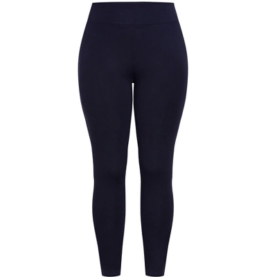Women's Plus Size Pull On Ponte Pant Navy - Regular | AVENUE 4 Women's Plus Size Pull On Ponte Pant Navy - Regular | AVENUE - Image 2