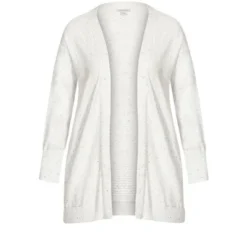 Alternative view of Women's Plus Size Grace Cardigan - Ivory | AVENUE