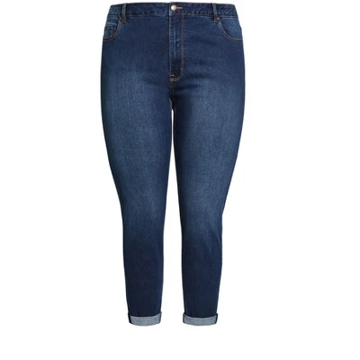 Women's Plus Size Stretch Girlfriend Jean Mid Wash - Average | AVENUE 4 Women's Plus Size Stretch Girlfriend Jean Mid Wash - Average | AVENUE - Image 2