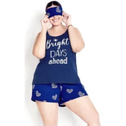 Women's Plus Size Bright Days 3 Piece Sleep Set - Cerulean | AVENUE 7 Women's Plus Size Bright Days 3 Piece Sleep Set - Cerulean | AVENUE -Avenue Shop GUEST ad13b506 35a5 46f5 ab30 22ef2e2c632e