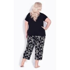 Women's Plus Size Dreams Sleep Set - Black | AVENUE