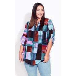 Women's Plus Size Eastbrook Print Top - Purple | AVENUE -Avenue Shop GUEST ae646d49 c8f8 4e2a bf1f 696570023fe9