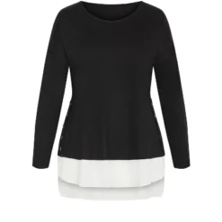 Women's Plus Size Dakota Duet Top - Black | AVENUE 13 Women's Plus Size Dakota Duet Top - Black | AVENUE -Avenue Shop GUEST afb00fee b370 4e1f 9064 79cbb184de4f