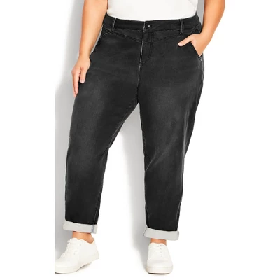 Women's Plus Size Bridie Boyfriend Jean - Washed Black | AVENUE 11 Women's Plus Size Bridie Boyfriend Jean - Washed Black | AVENUE - Image 9