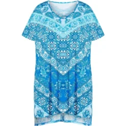 Alternative view of Women's Plus Size Cassie Tunic - Ocean | AVENUE