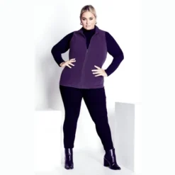 Women's Plus Size Polar Fleece Vest - Plum | AVENUE 11 Women's Plus Size Polar Fleece Vest - Plum | AVENUE -Avenue Shop GUEST b6199b8a dcfc 4416 8aee 5761ba2fc314