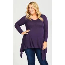 Women's Plus Size Ariel Tunic Sweater - Plum | AVENUE 11 Women's Plus Size Ariel Tunic Sweater - Plum | AVENUE -Avenue Shop GUEST b88b4cd0 6b24 4d2c b1f1 8faf7930cc53