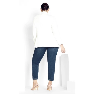 Women's Plus Size Butter Denim Pull On Jean Mid Wash - Tall | AVENUE 3 Women's Plus Size Butter Denim Pull On Jean Mid Wash - Tall | AVENUE