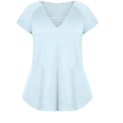 Alternative view of Women's Plus Size 3 Bar V - Chambray Blue | AVENUE